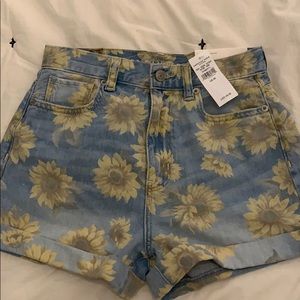 American eagle sunflower jean shorts